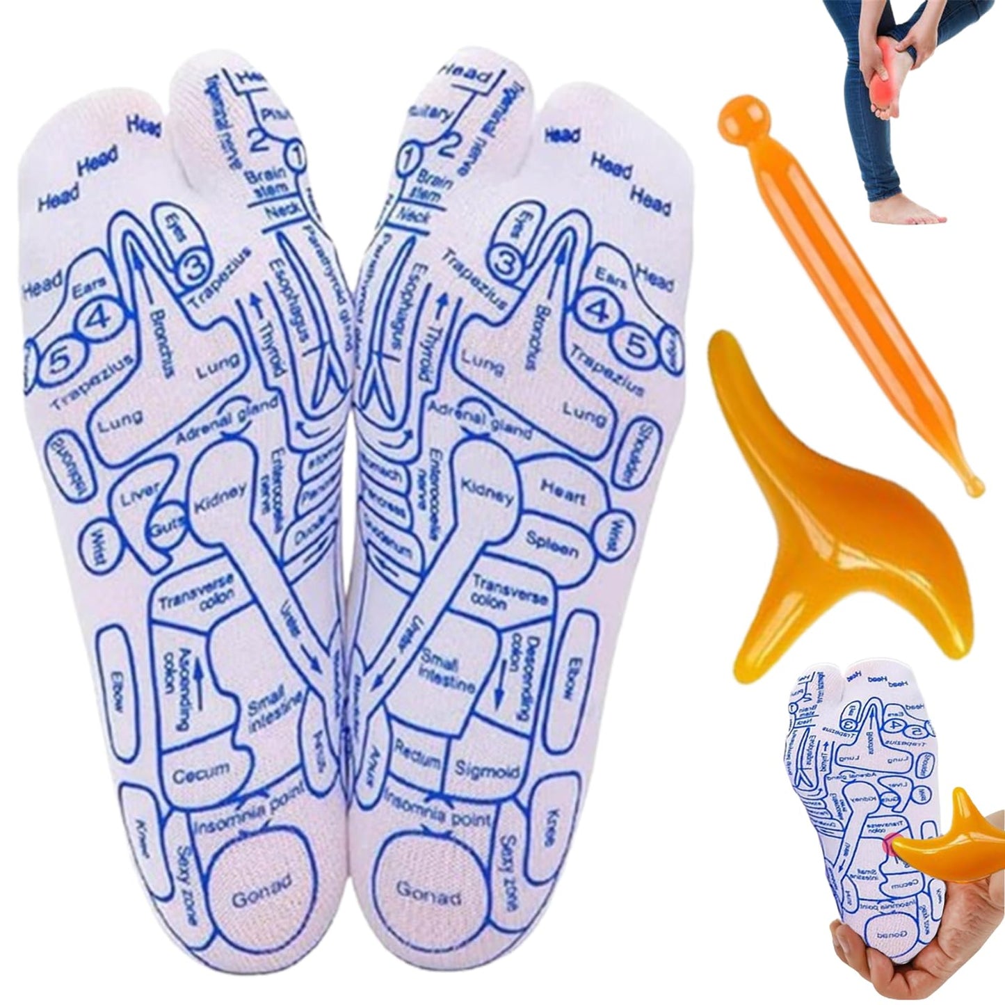 Acupoint Socks + Massage Sticks